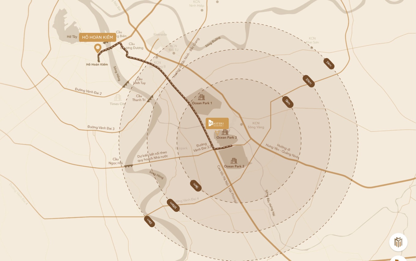 Masteri Ocean Park 3 sở hữu lợi thế kết nối vàng