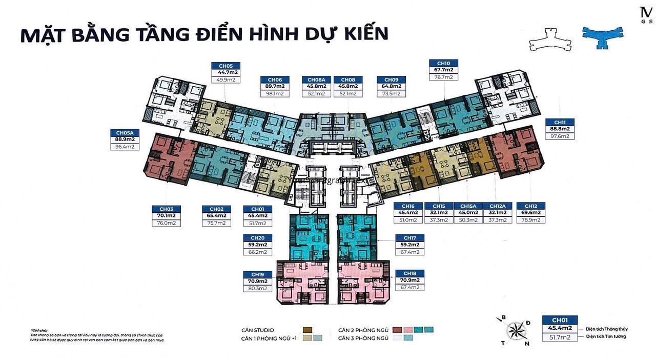 Mặt bằng tòa căn hộ Imperia Cổ Loa